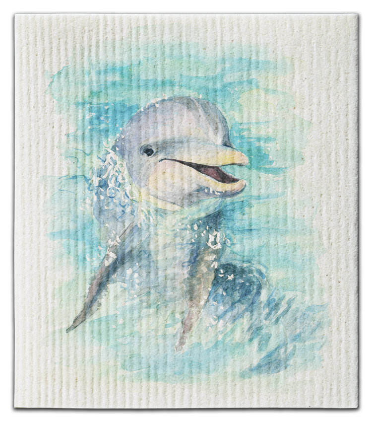 Dolphin in Water Dishcloth