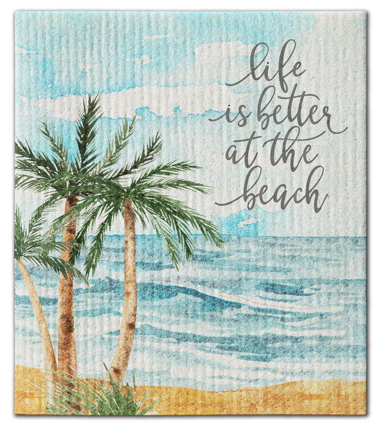 Life is Better At The Beach Dishcloth