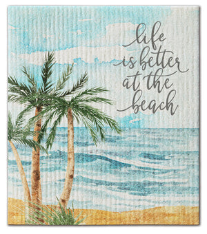 Life is Better At The Beach Dishcloth