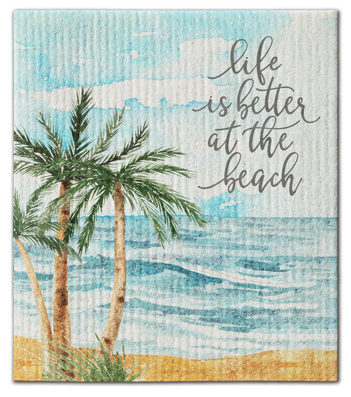 Life is Better At The Beach Dishcloth