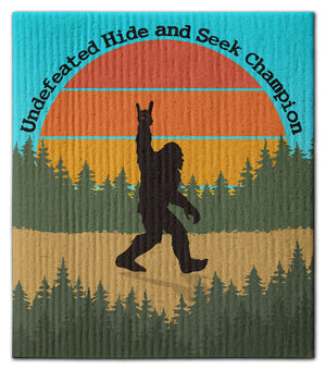 Undefeated Hide & Seek Champion Dishcloth