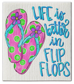 Life Is Better In Flip Flops Dishcloth