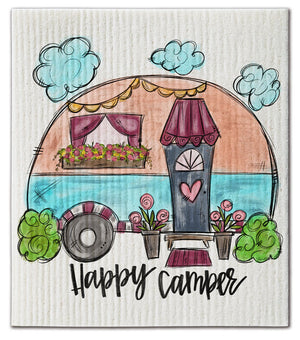 Happy Camper Dishcloth