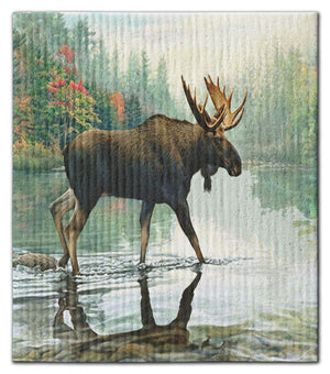 Moose Reflection Dishcloth