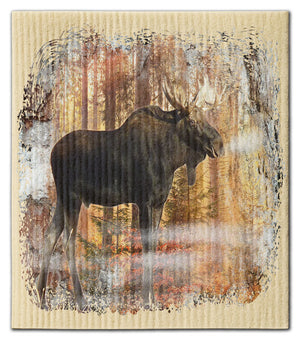 Moose in Forest Dishcloth