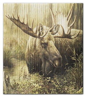 Moose in Wetland Dishcloth