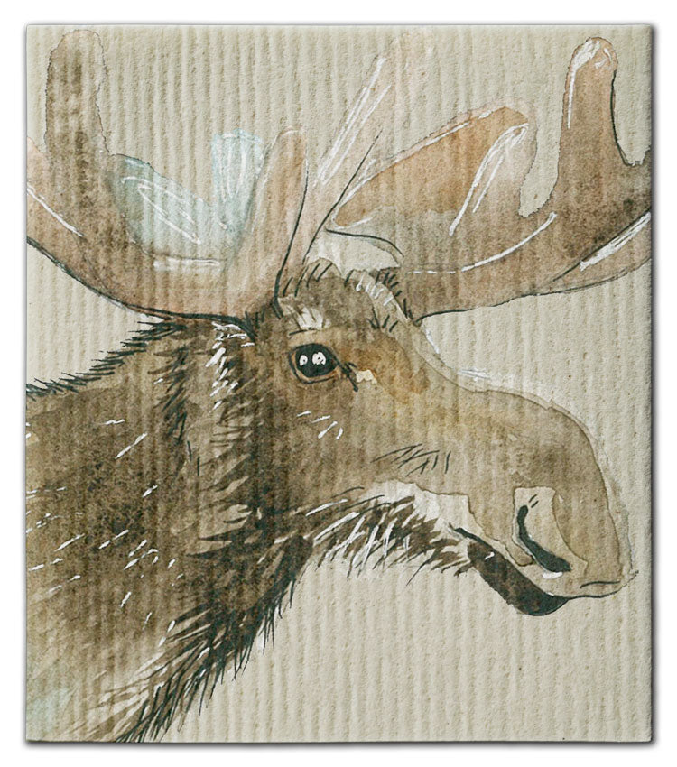 Moose Head Dishcloth