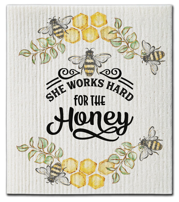 She Works Hard Dishcloth