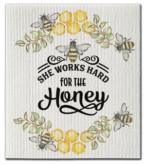 She Works Hard Dishcloth