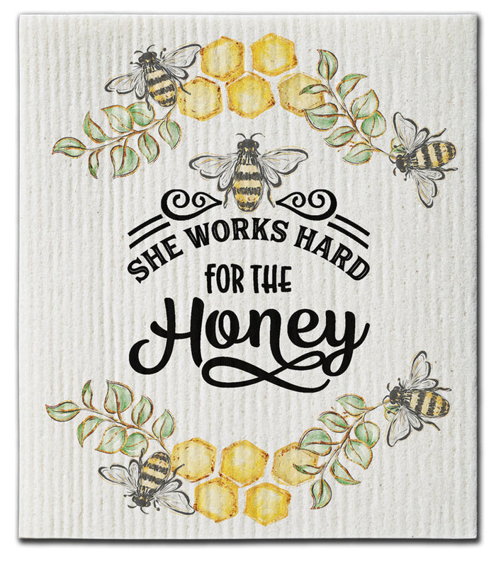 She Works Hard Dishcloth