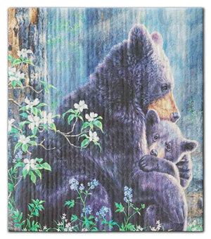 Bear Mama And Cub Dishcloth