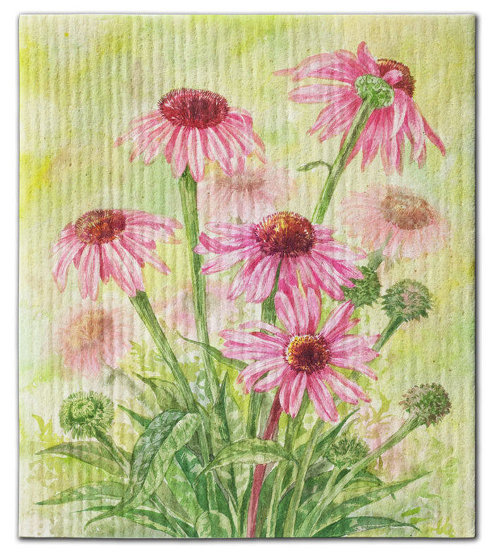 Flowers Purple Coneflower Dishcloth