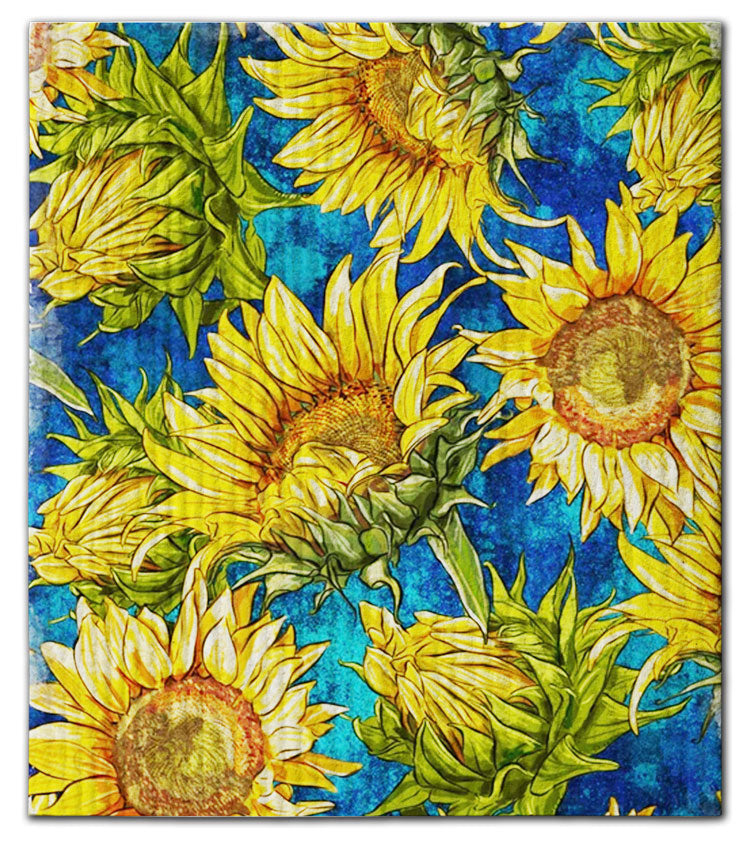 Flowers Sunflower Dishcloth