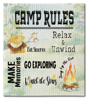 Camp Rules Dishcloth