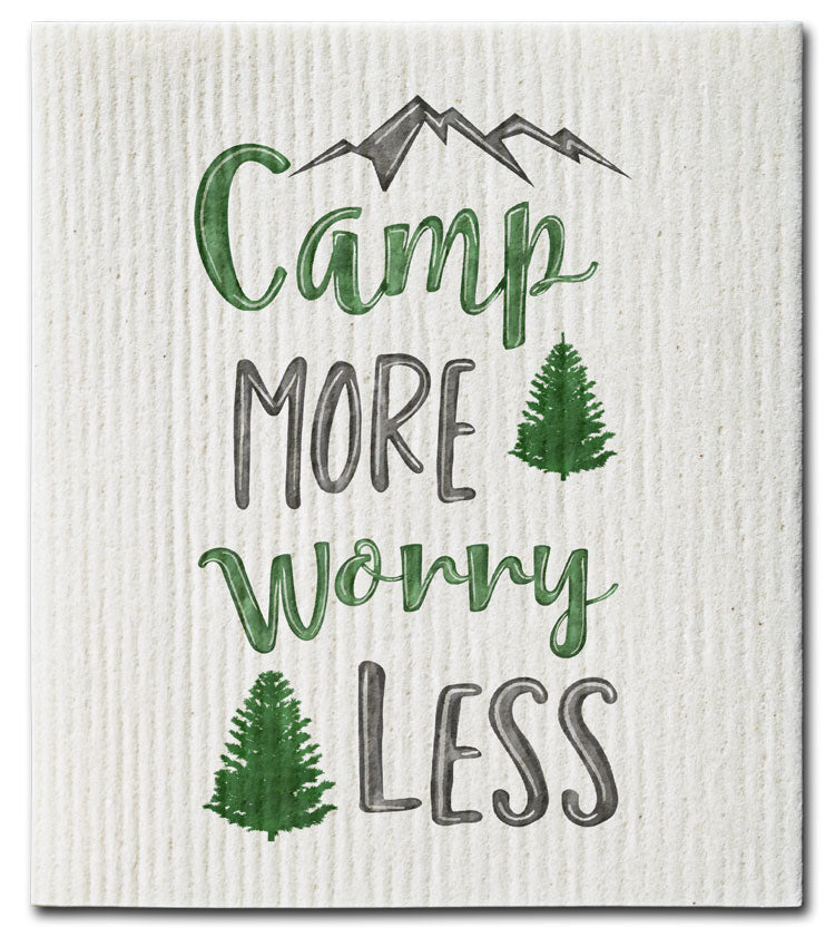 Camp More Worry Less Dishcloth