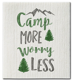 Camp More Worry Less Dishcloth
