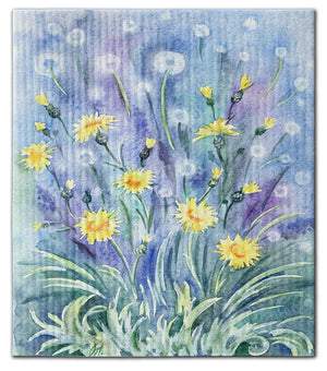 Flowers Dandelions Dishcloth