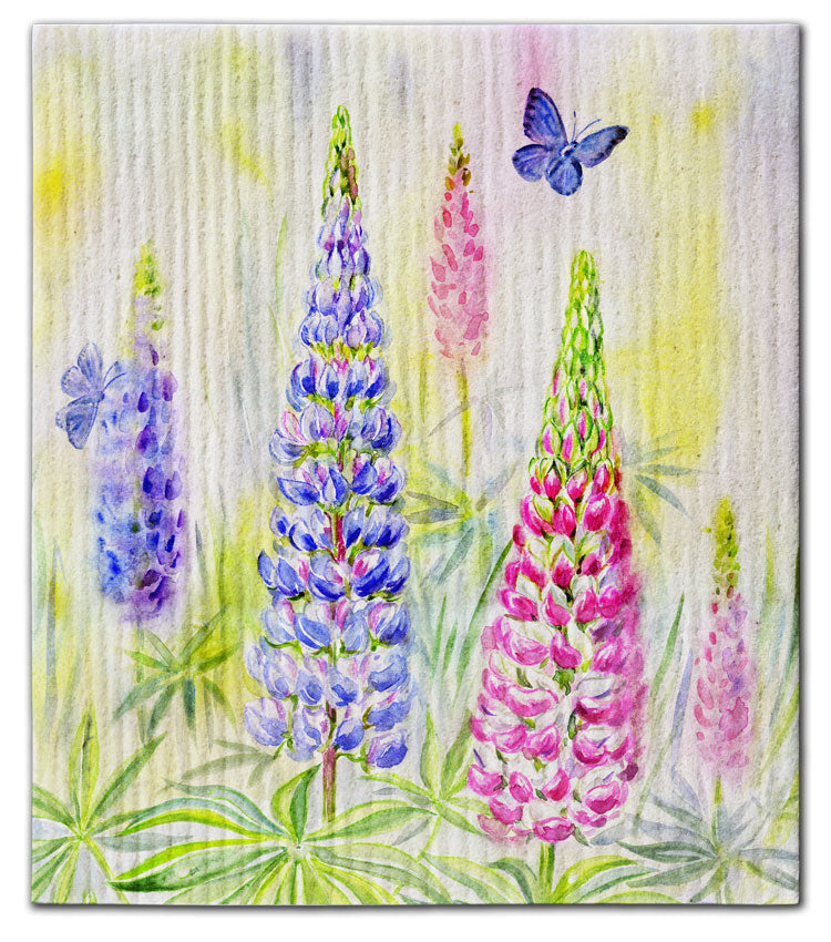 Flowers Lupine Dishcloth
