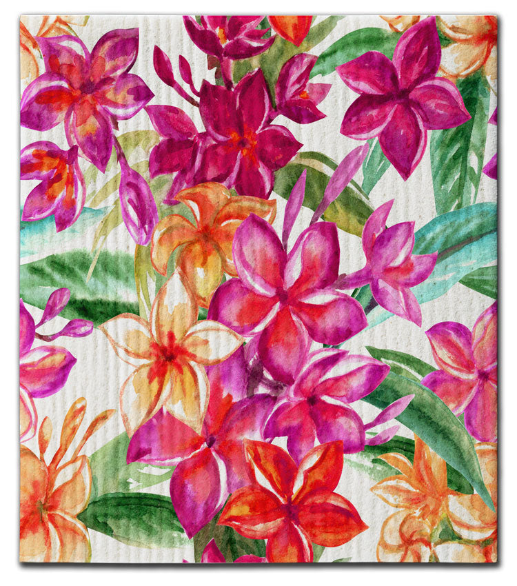 Plumeria Dishcloth