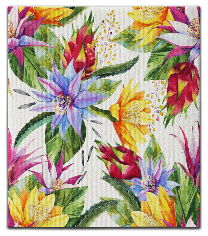 Tropical Dragon Flower Dishcloth