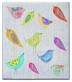 Birds (11) Colorful Dishcloth