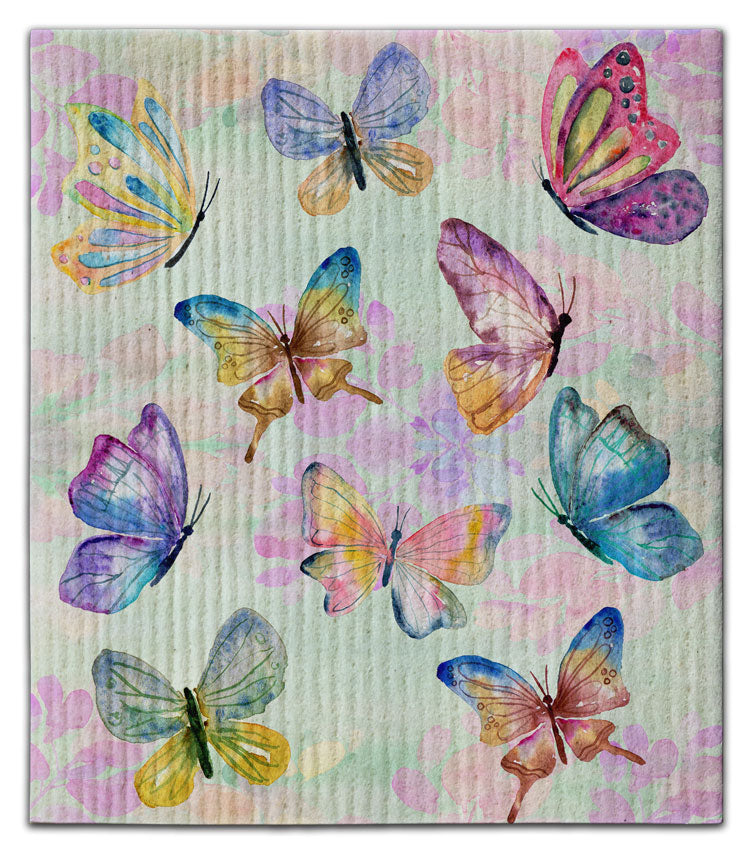 Butterfly w/background Dishcloth