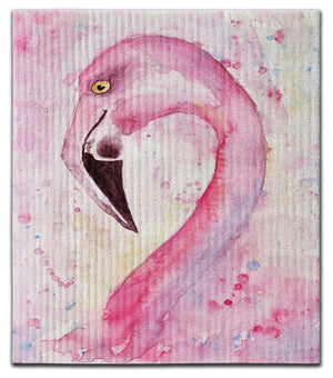 Flamingo Head Dishcloth