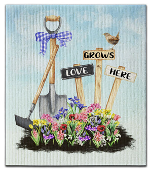 Garden Love Grows Dishcloth
