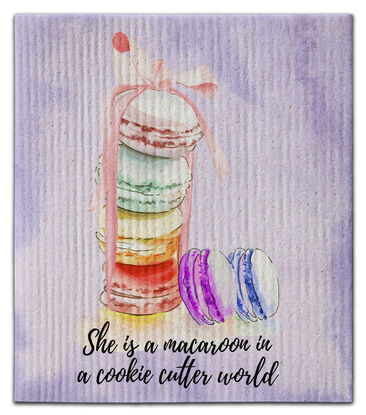 She Is A Macaroon Dishcloth