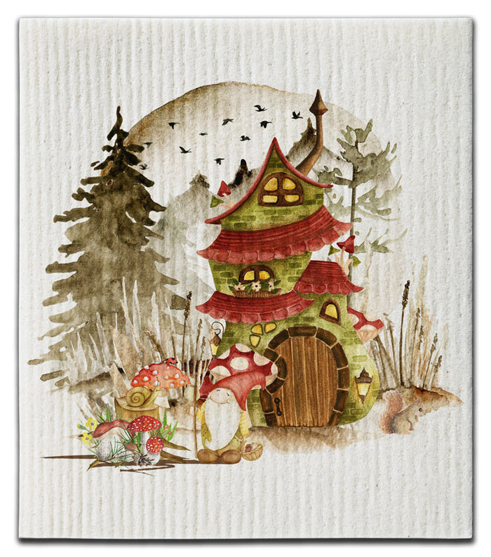 Gnome Moon Dishcloth