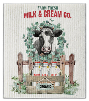 Farm Fresh Milk & Cream Dishcloth