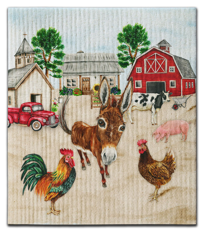 Farm House & Barn Dishcloth