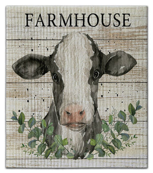 Farmhouse Cow Dishcloth