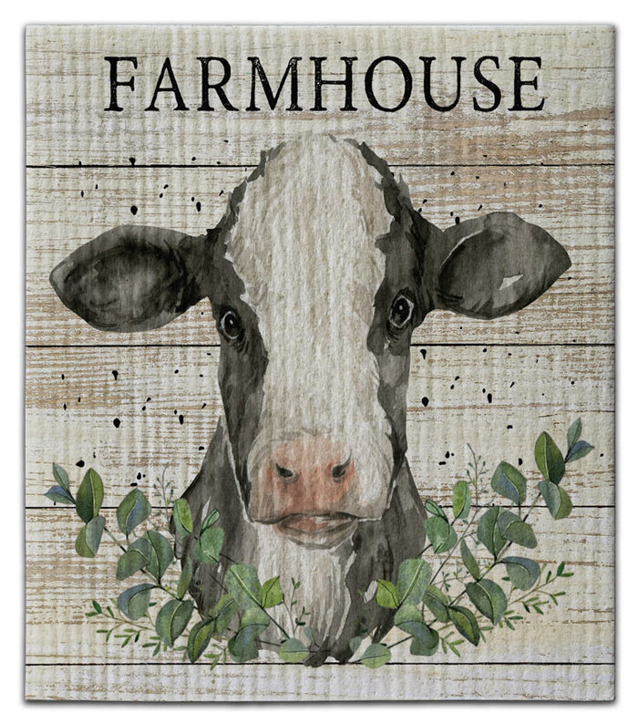 Farmhouse Cow Dishcloth