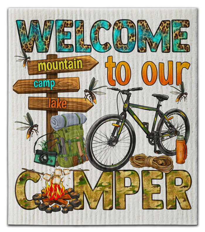 Welcome To Our Camper Dishcloth