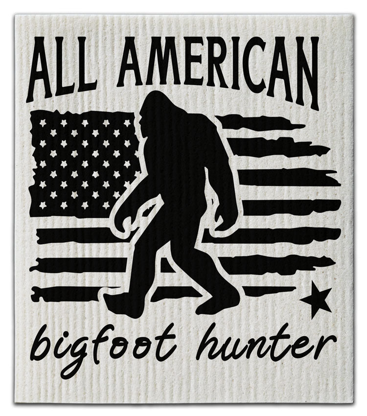 All American Bigfoot Hunter Dishcloth