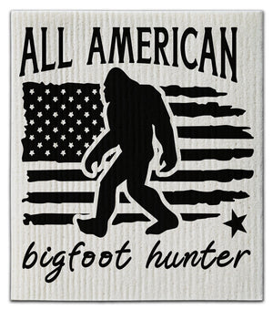 All American Bigfoot Hunter Dishcloth