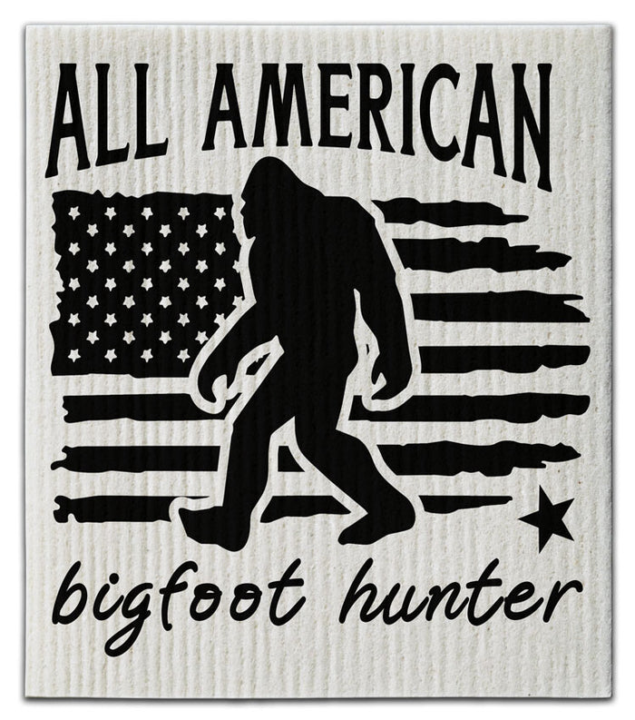 All American Bigfoot Hunter Dishcloth