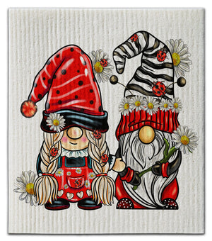Gnome Ladybug Dishcloth