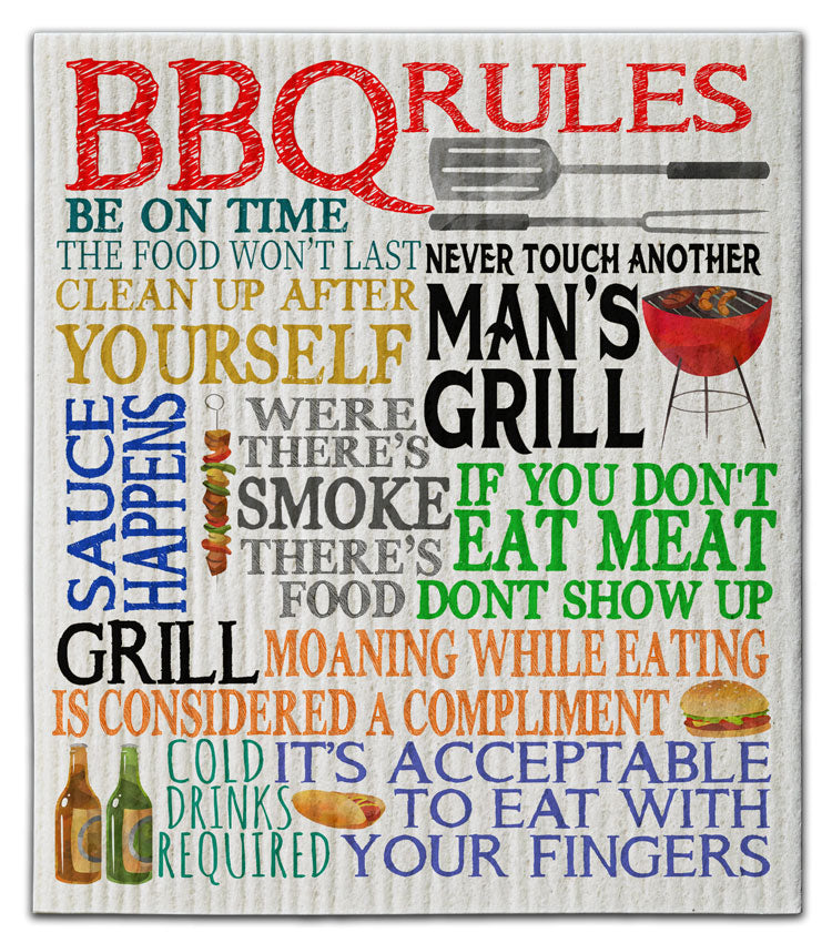 BBQ Rules Dishcloth