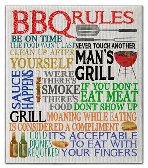 BBQ Rules Dishcloth