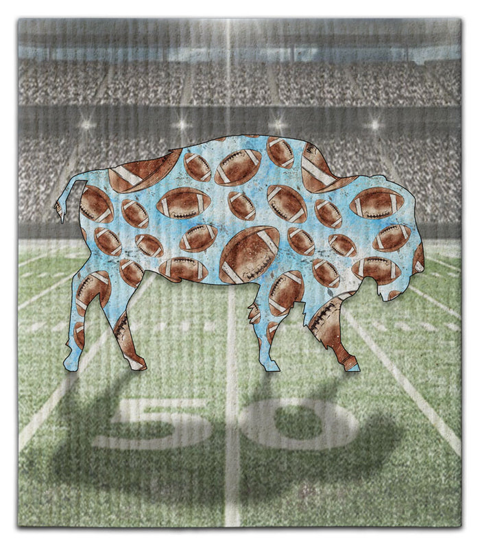 Football Pattern Buffalo Dishcloth
