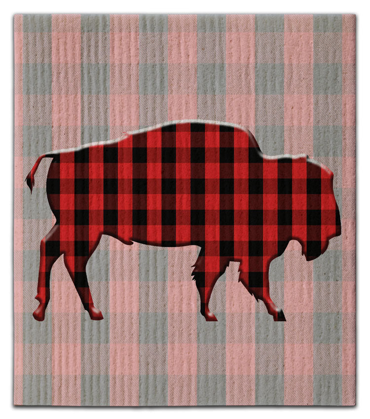 Red and Black Plaid Buffalo Dishcloth
