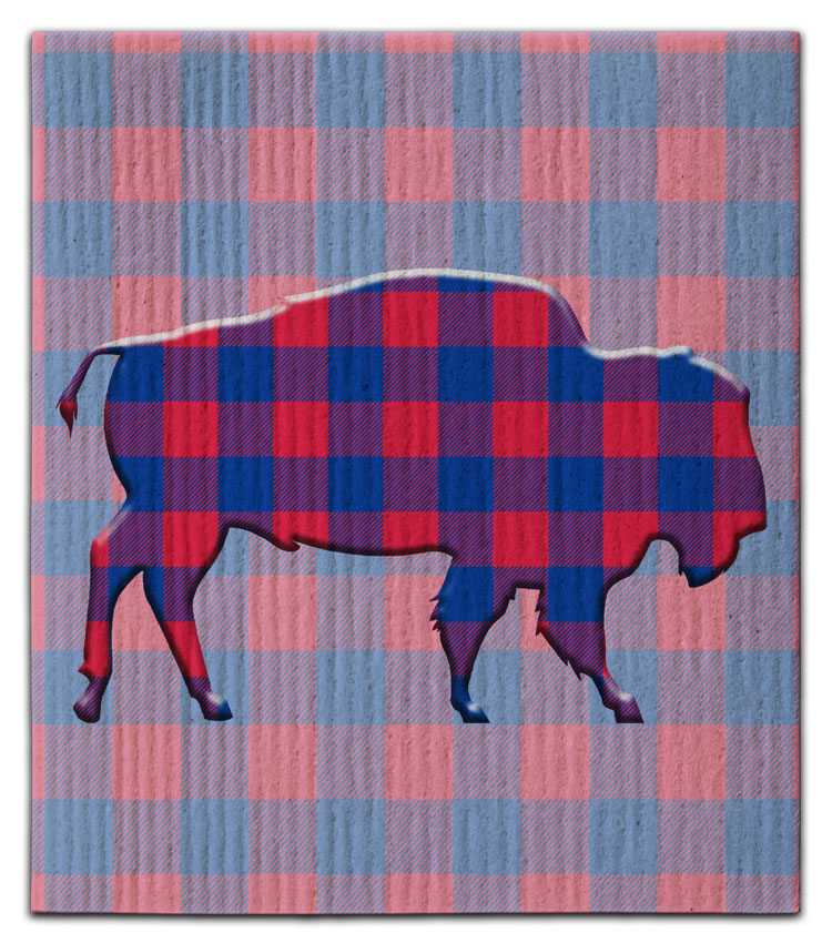 Red and Blue Plaid Buffalo Dishcloth