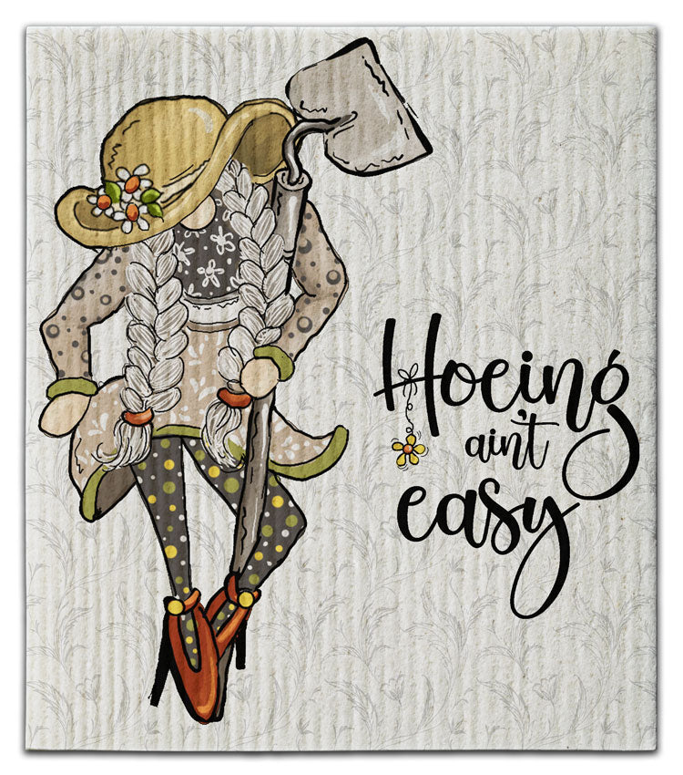 Gnome Hoeing Ain't Easy Dishcloth