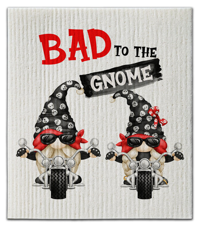 Gnome Bad To The Bone Dishcloth