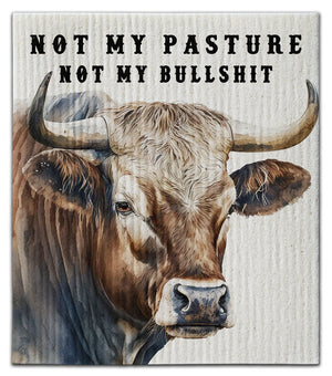 Bull Not My Pasture Dischloth