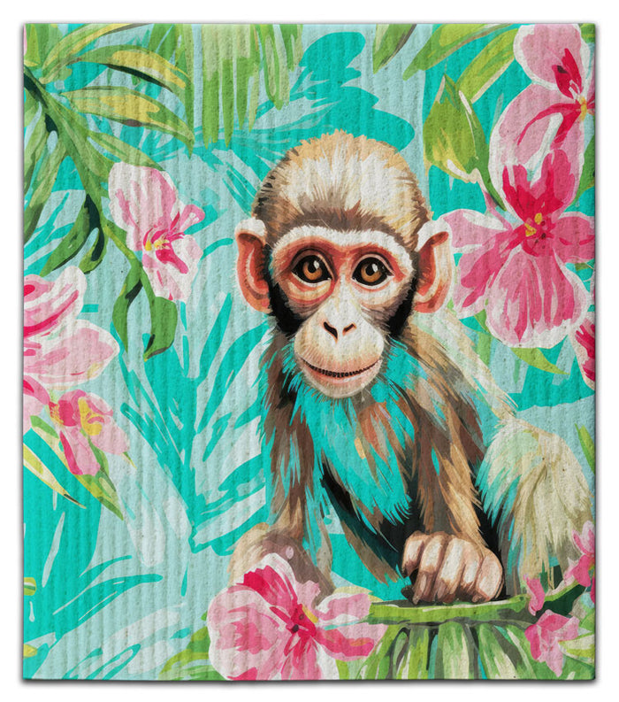 Monkey in Rainforest Dishcloth