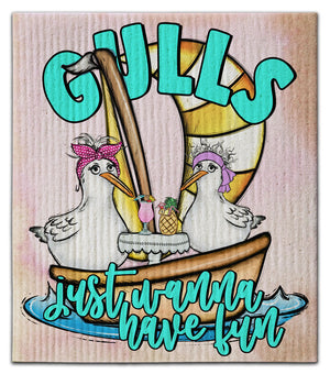 Gulls Just Wanna Dishcloth