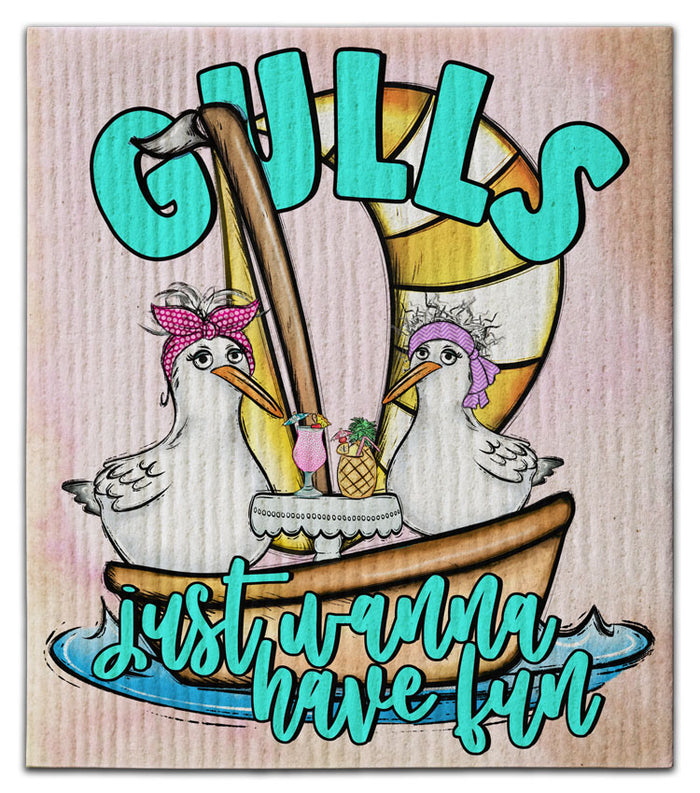 Gulls Just Wanna Dishcloth
